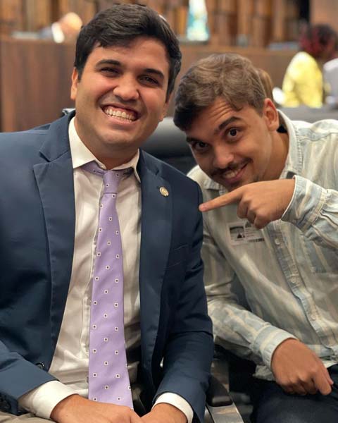 João Pires e Renan Ferreirinha na Alerj João Pires e Renan Ferreirinha na Alerj