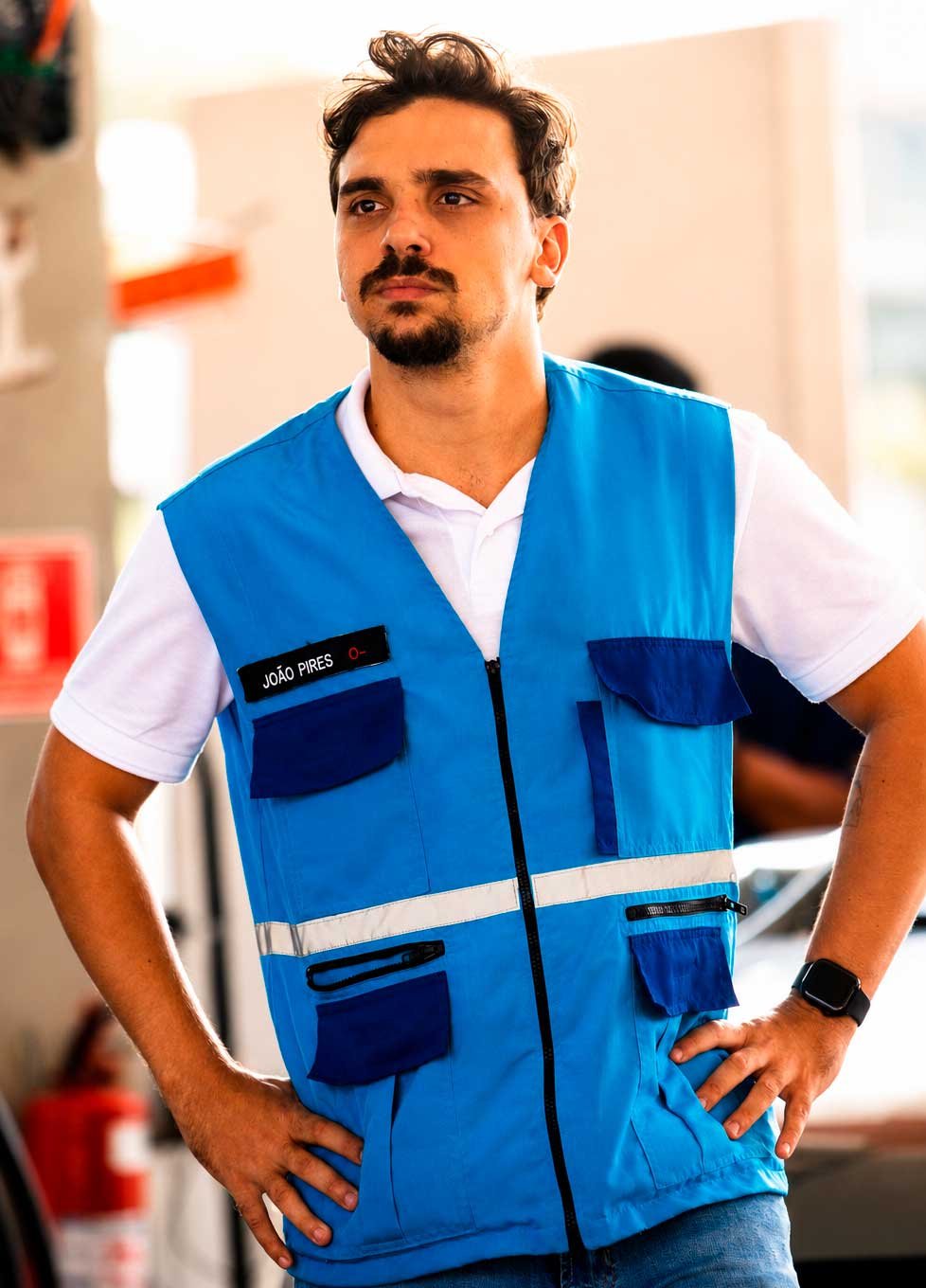 João Vitor Pires, o cara do posto de gasolina, em fiscalização no Rio de Janeiro